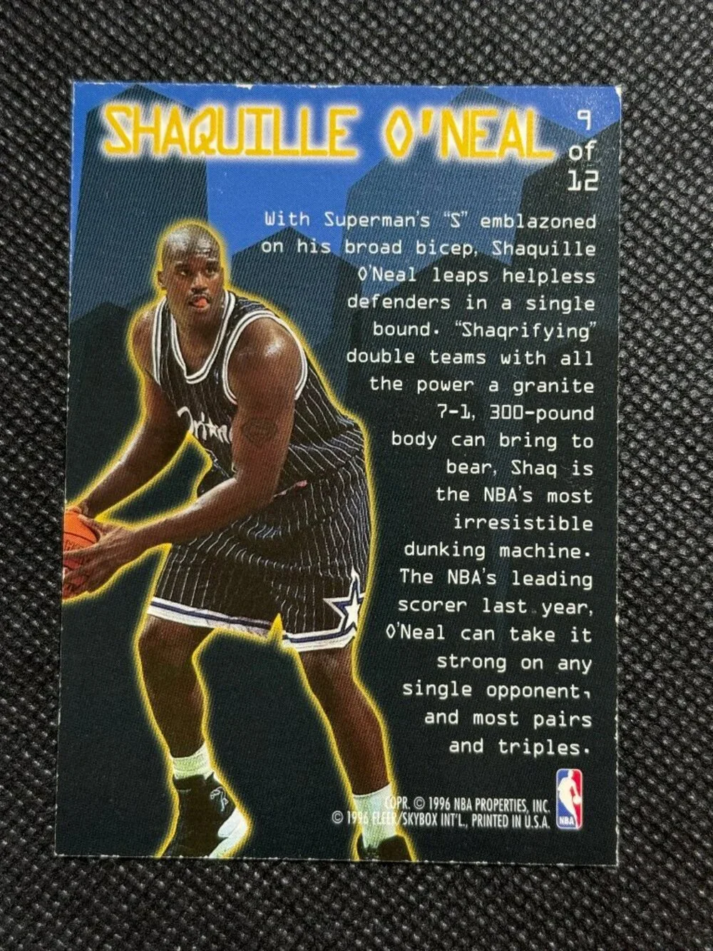 1995-96 Fleer Ultra - Jam City Shaquille O'Neal #9 Orlando Magic HOF